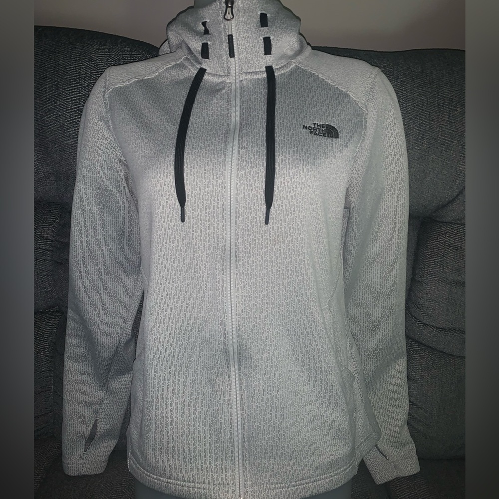 The North Face Light Gray Zip-Up Jacket